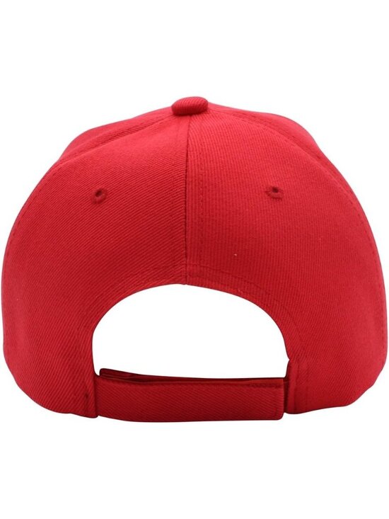 Unisex Red Classic Adjustable Plain Hat Hand Wash Imported Baseball Cap